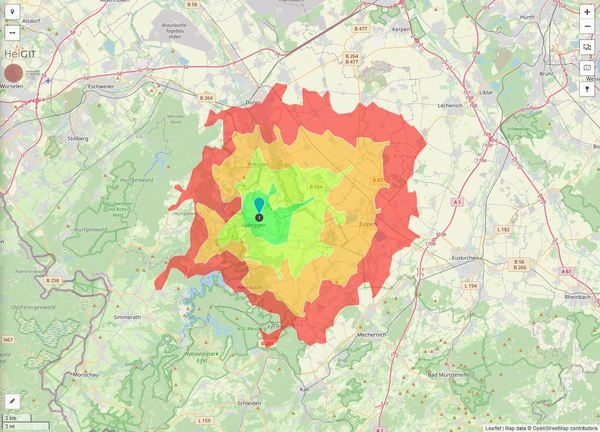 Erreichbarkeit in 20 Minuten: 112.000 Einwohner 