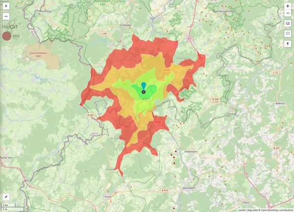 Erreichbarkeit in 20 Minuten: 20.500 Einwohner 