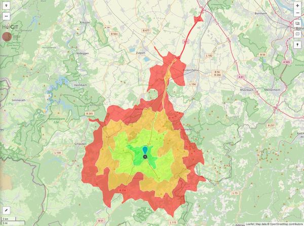 Erreichbarkeit in 20 Minuten: 66.000