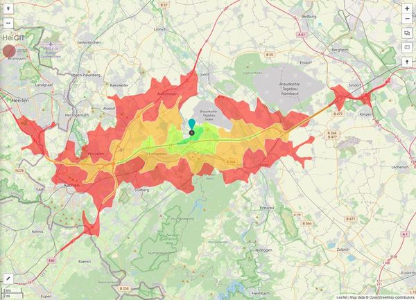 Erreichbarkeit in 20 Minuten: 410.500 Einwohner 